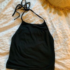 Your basic black Brandy Melville halter top